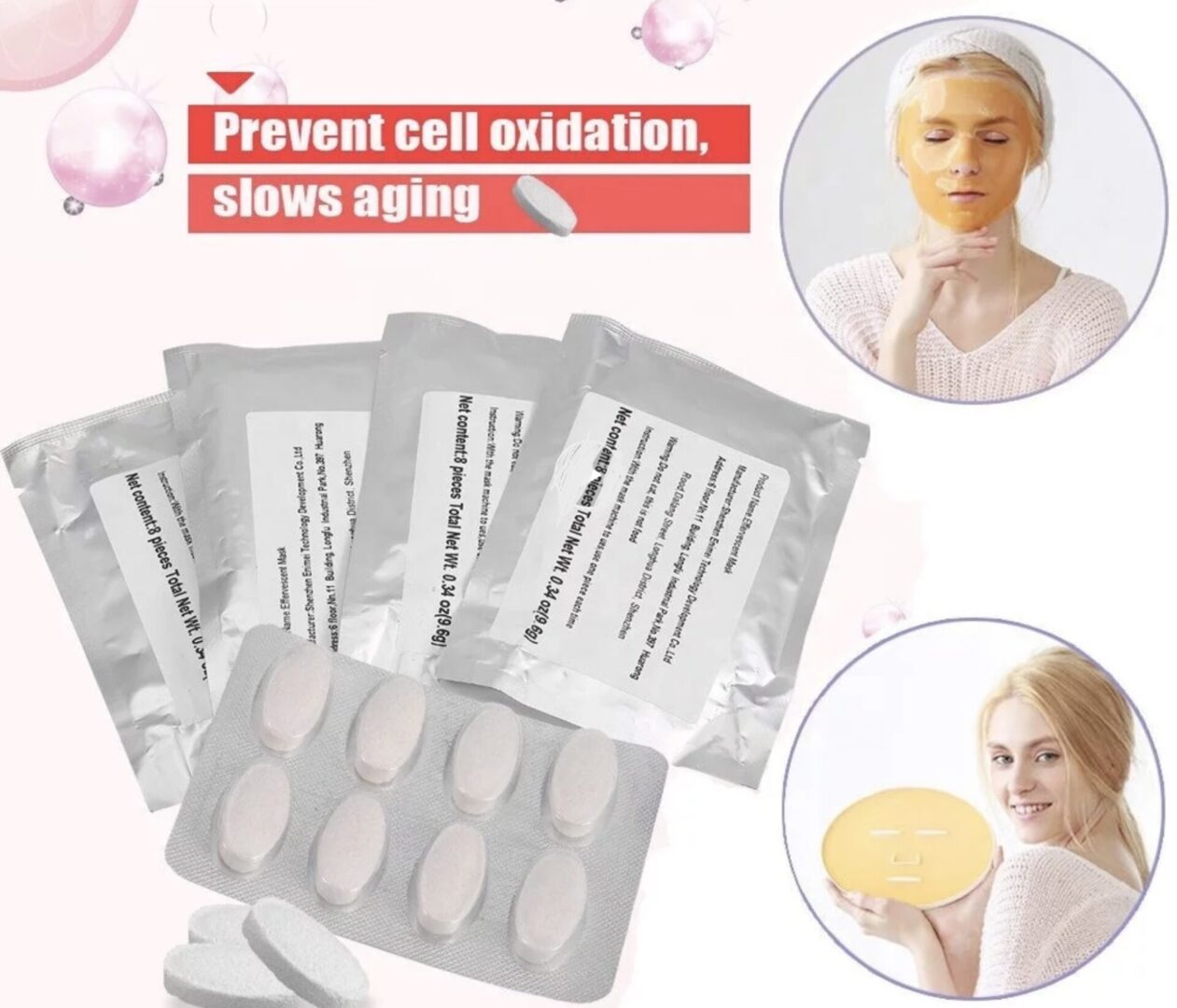 A package of collagen patches is shown.